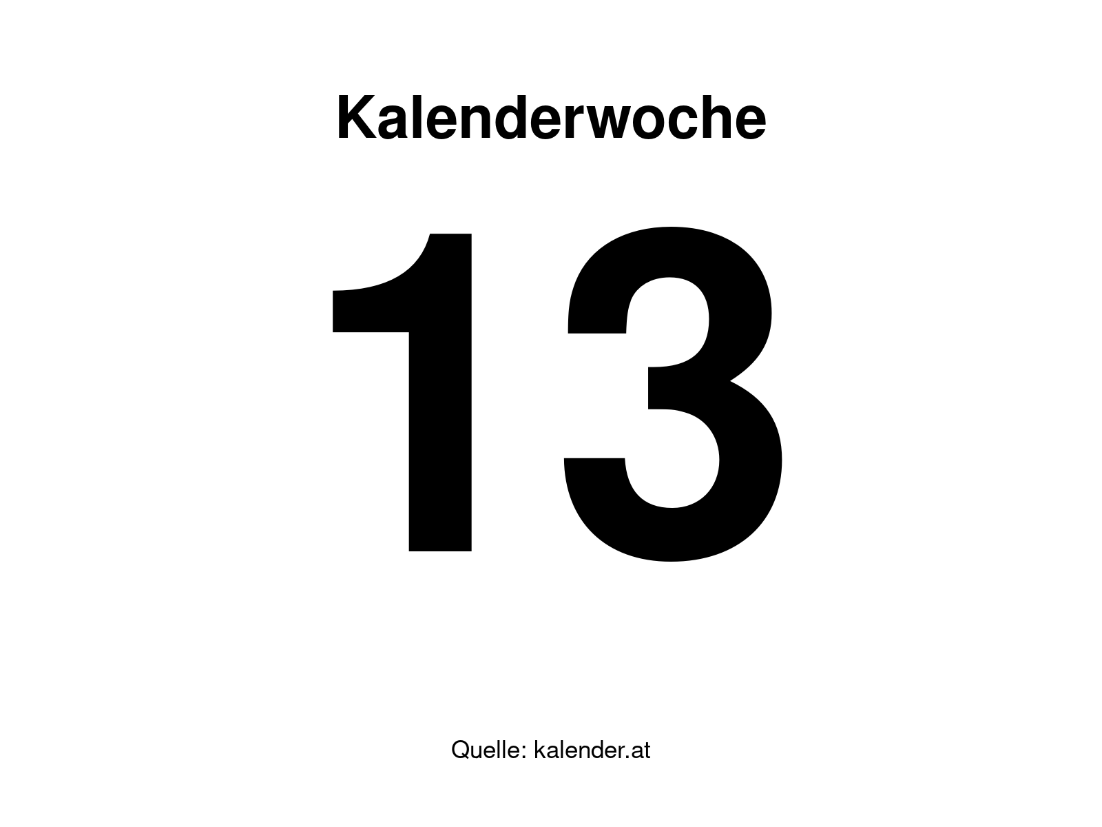 Kalenderwoche 13