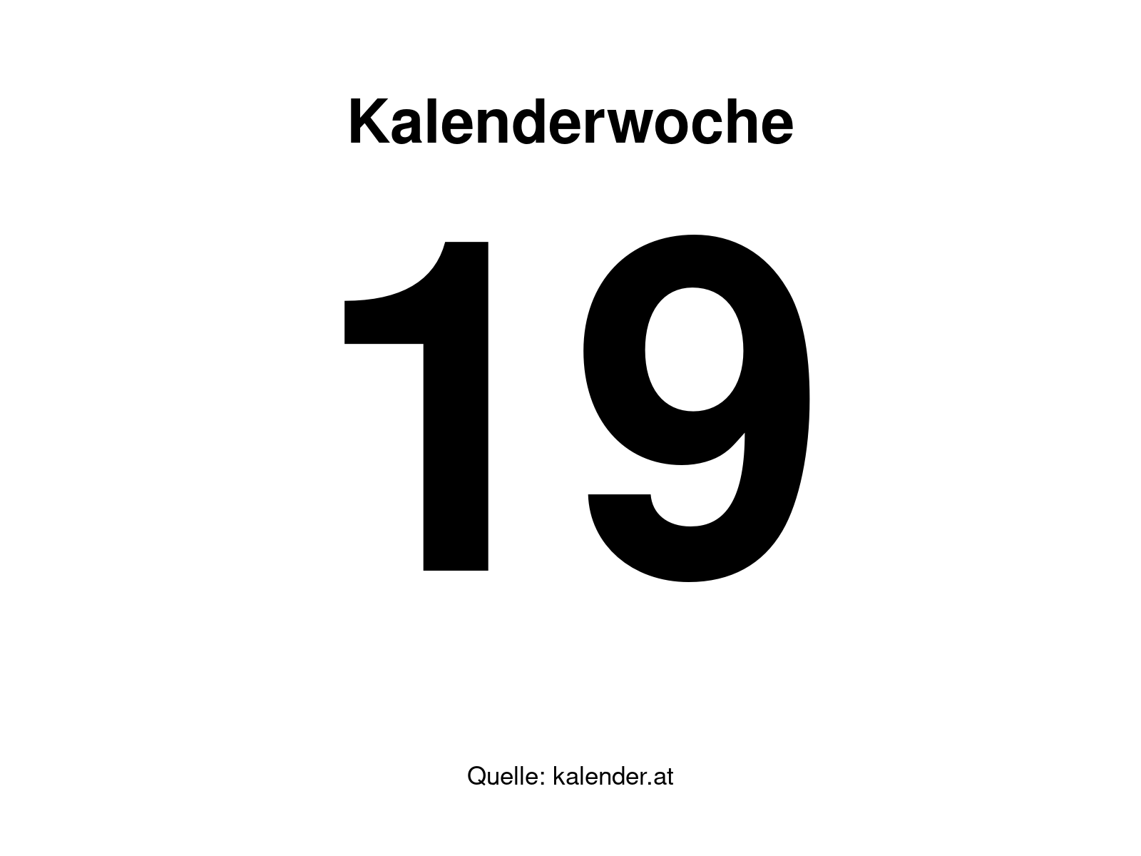 Kalenderwoche 19