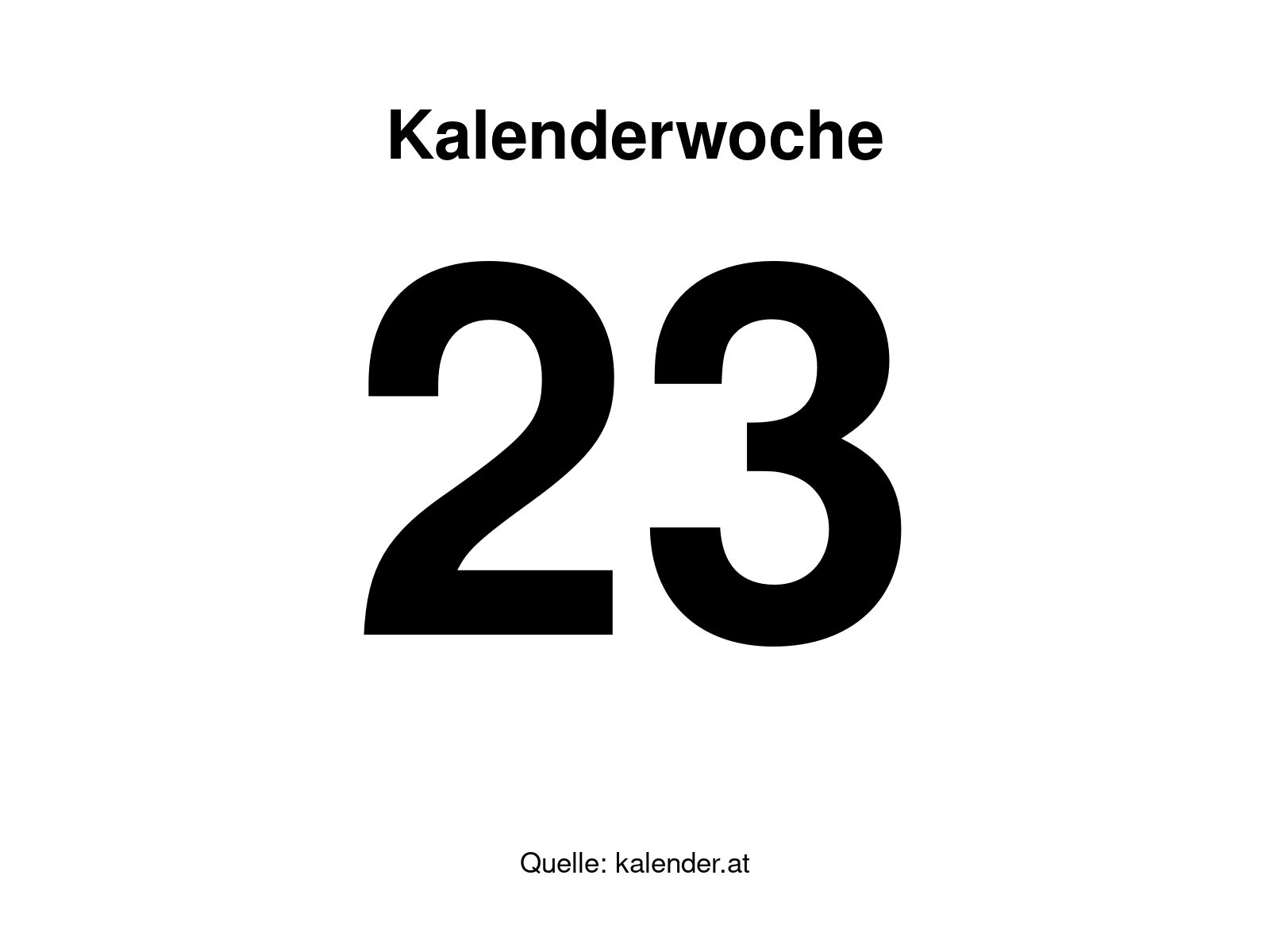Kalenderwoche 23