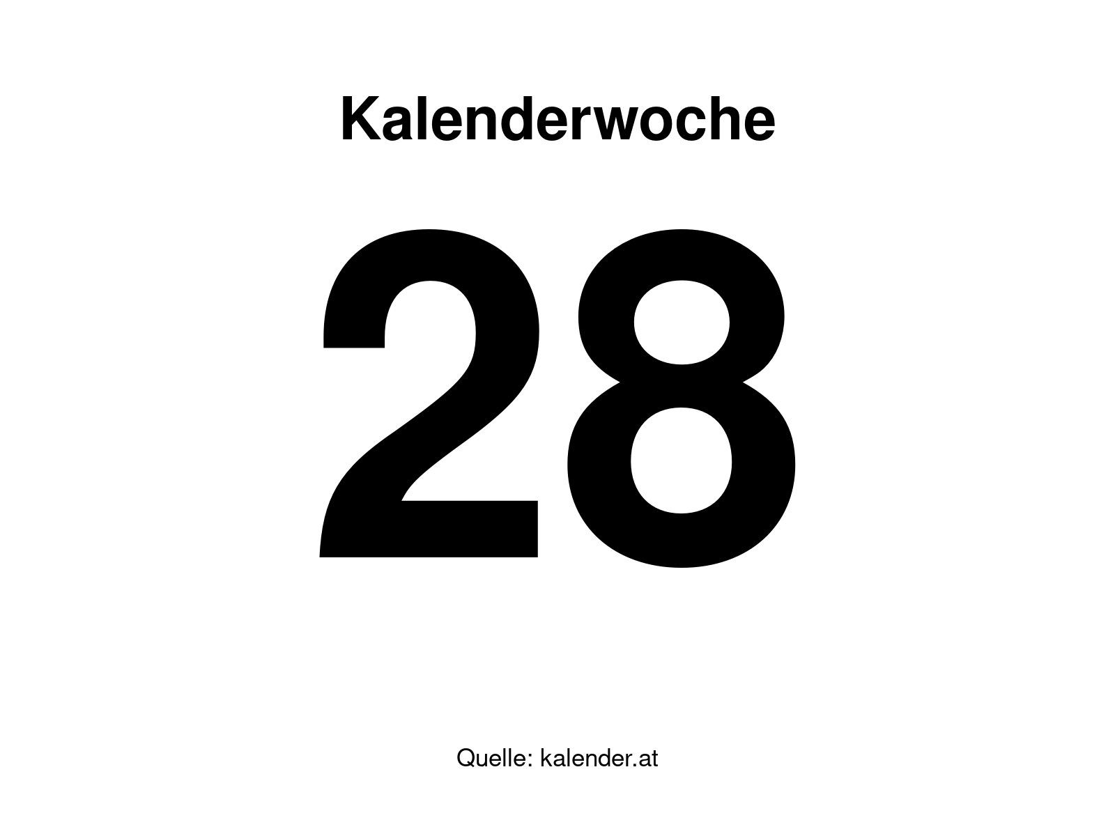 Kalenderwoche 28