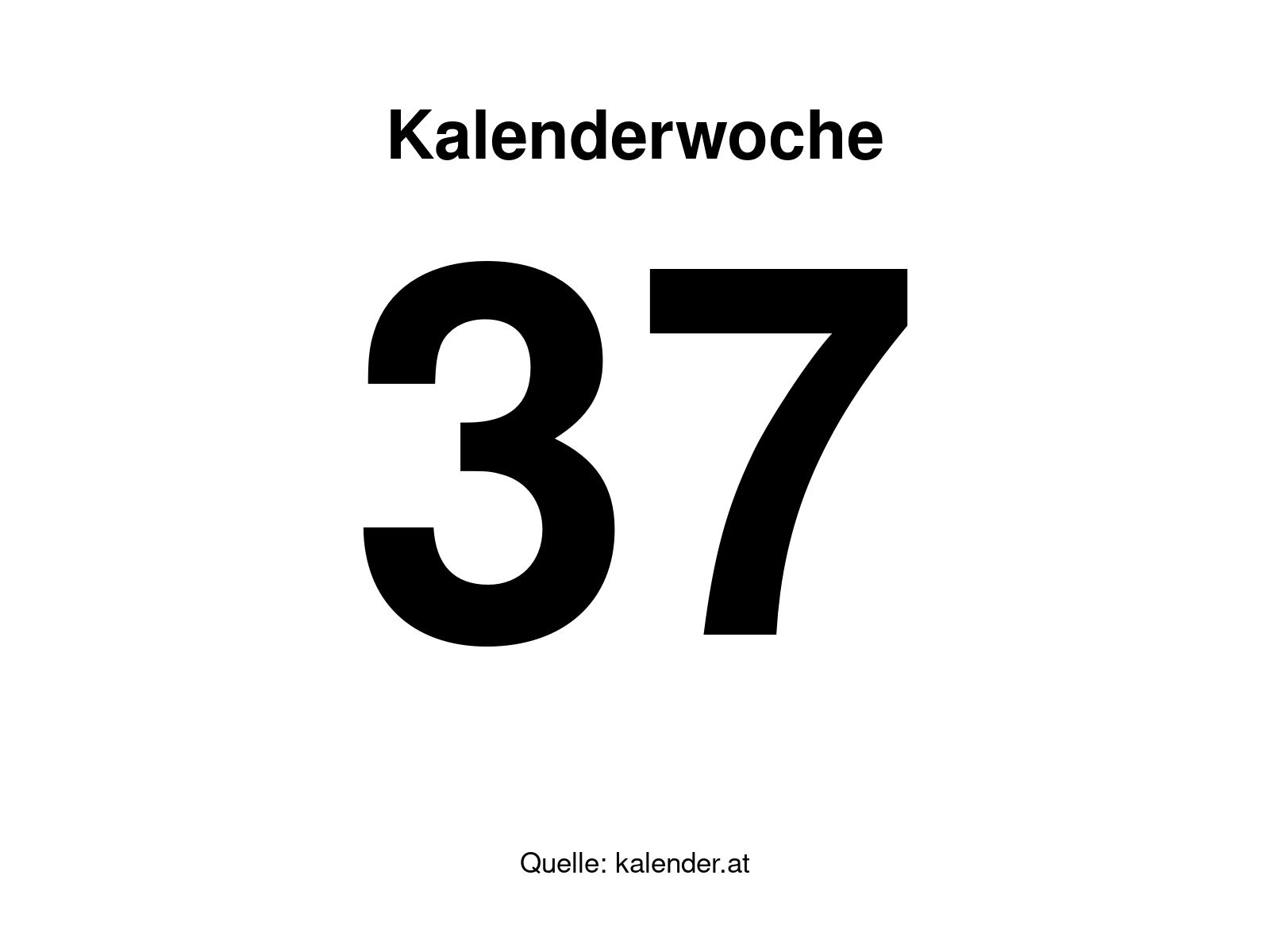 Kalenderwoche 37