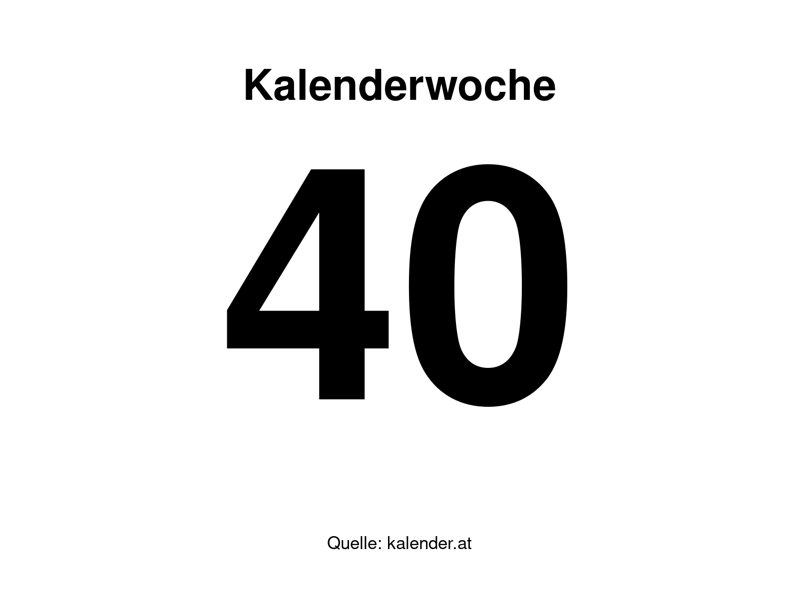 Kalenderwoche 40