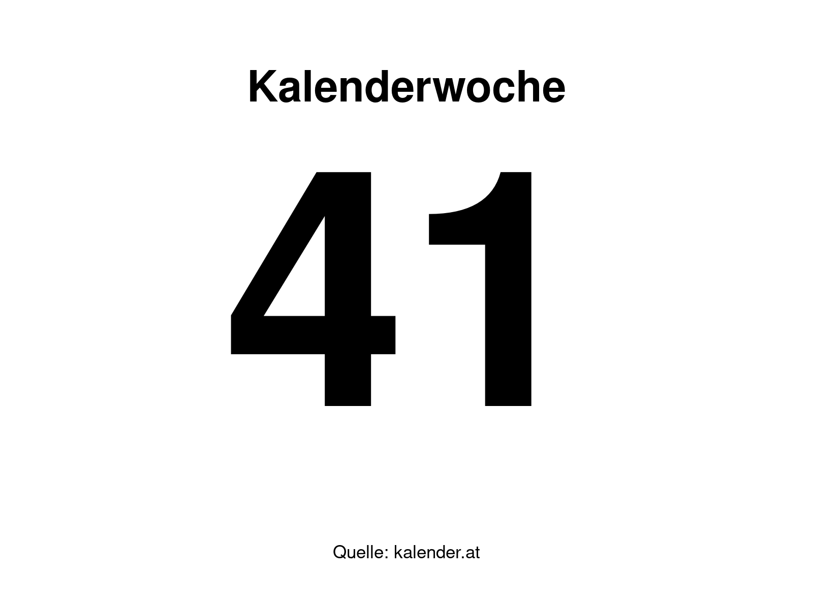 Kalenderwoche 41