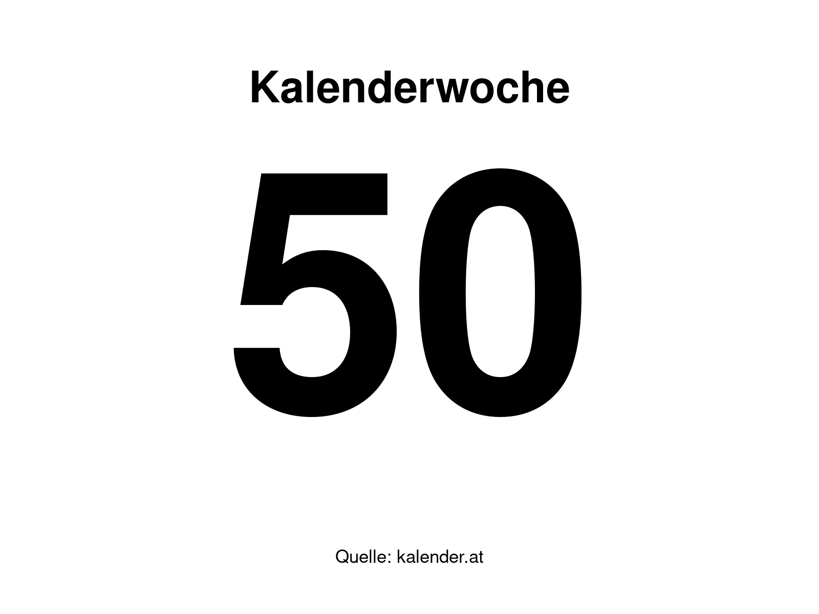 Kalenderwoche 50