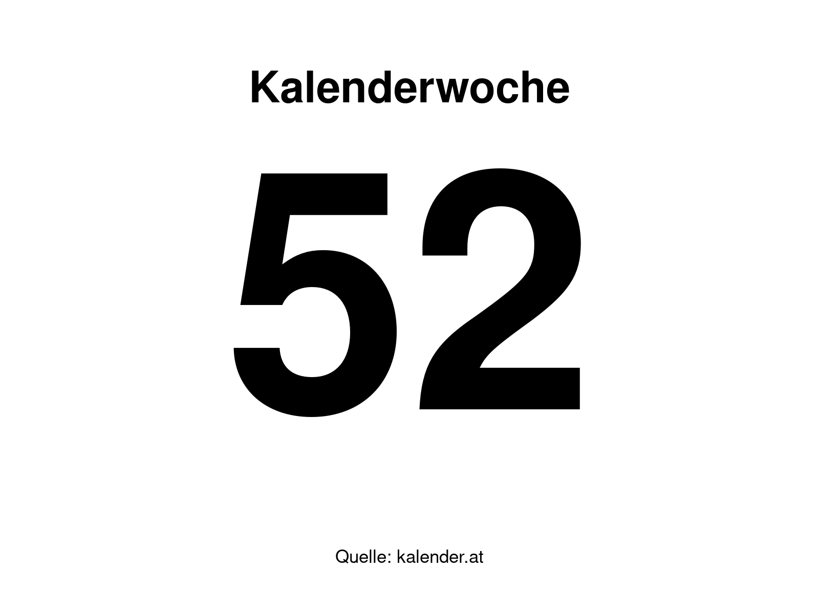 Kalenderwoche 52