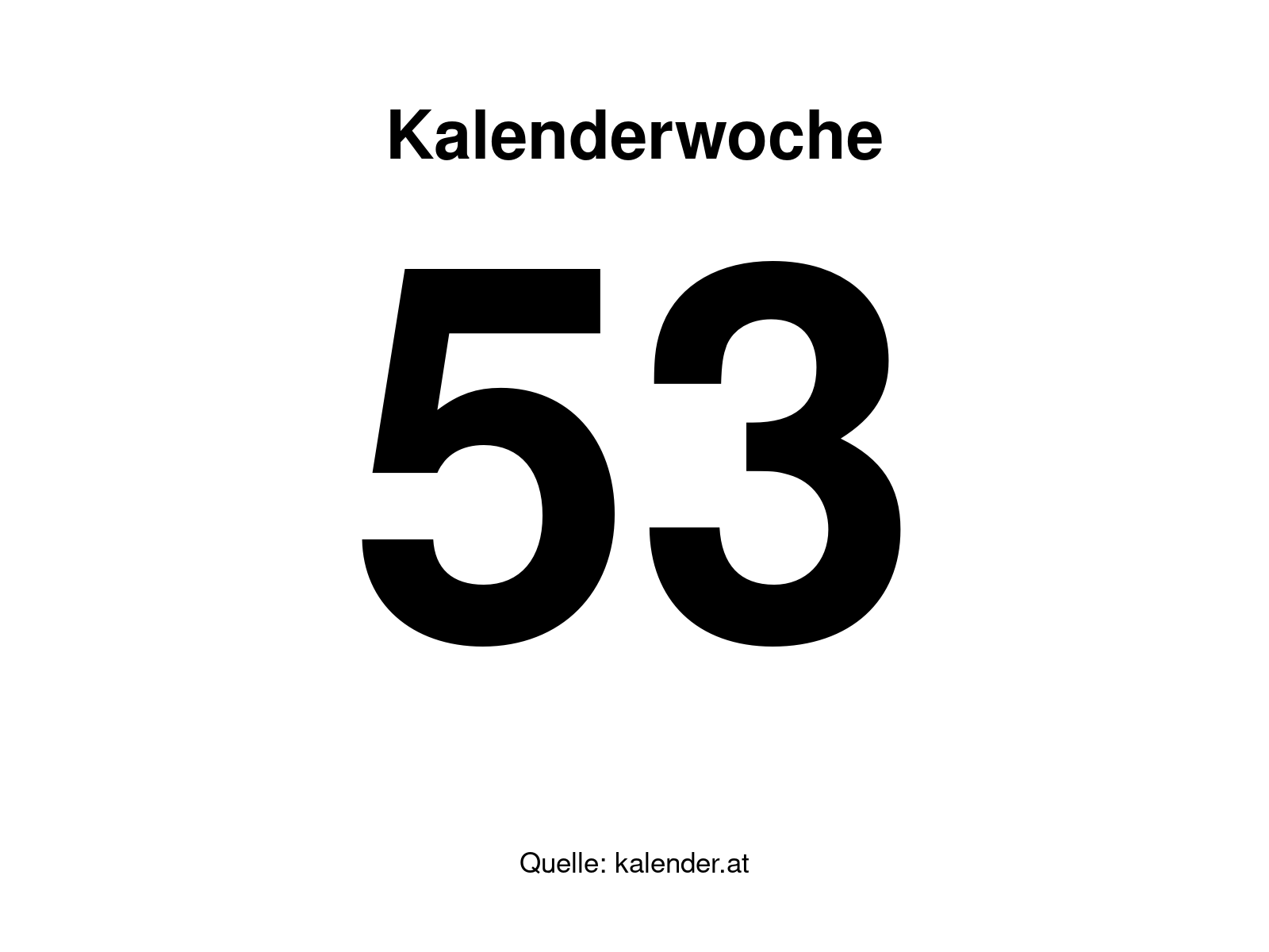 Kalenderwoche 53